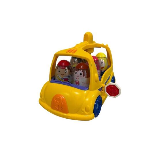 Weebles On The Bus Wobble & Spin School Bus + 6 Weebles Playskool 2010 Hasbro - Picture 1 of 9